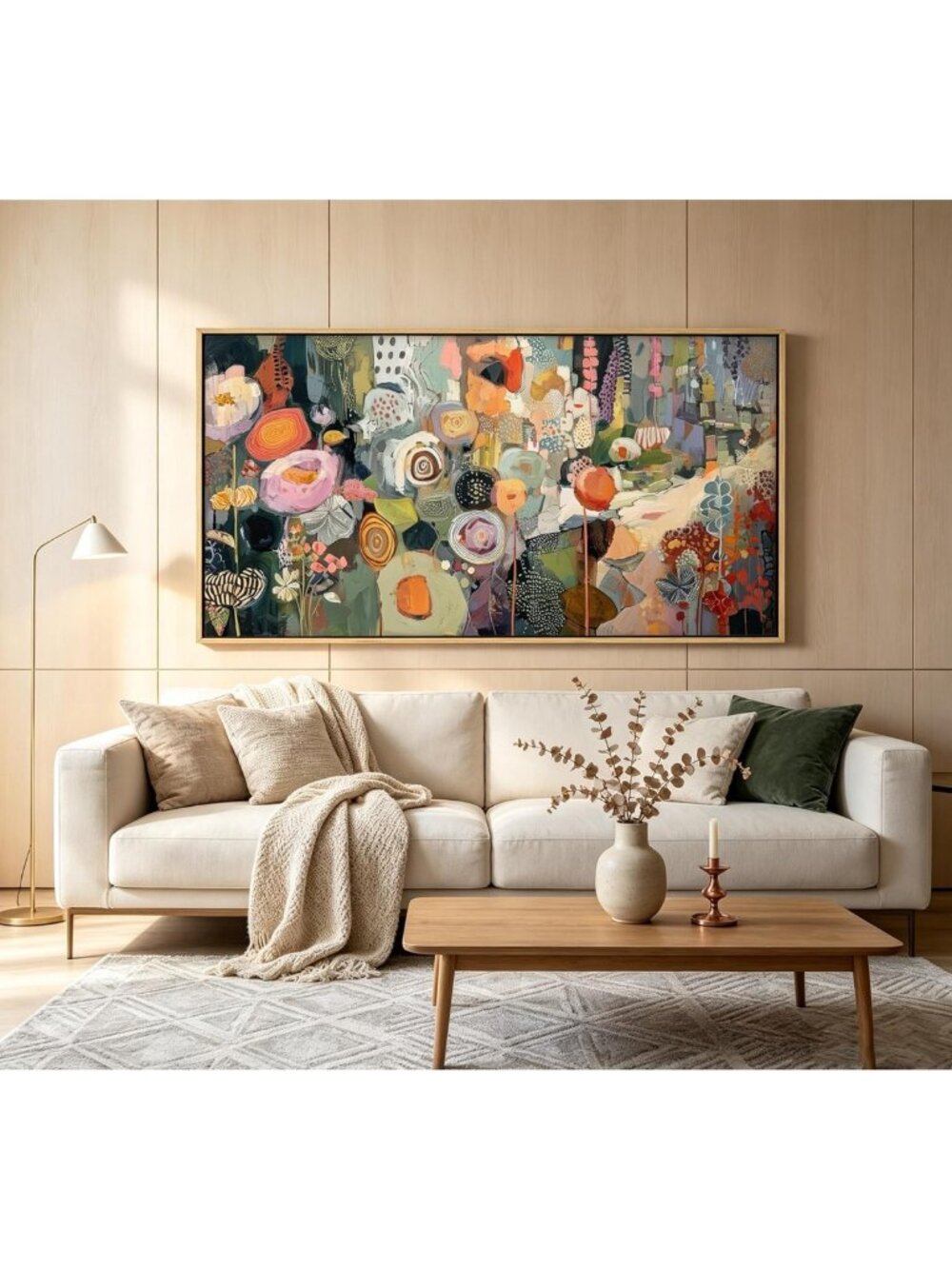 Colorful Floral Wall Art Print | Vintage Botanical Canvas Decor for Home